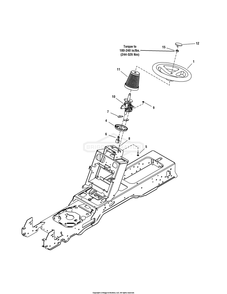 Steering Group - Tilt Steering Diagram and Parts List for 107250070 (2691088-00)(2012) Briggs and Stratton Lawn Tractor